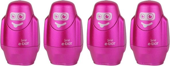 Serve E-Bot Silgili Kalemtiras Metalik Pembe 4Lu Set ürün görseli 1