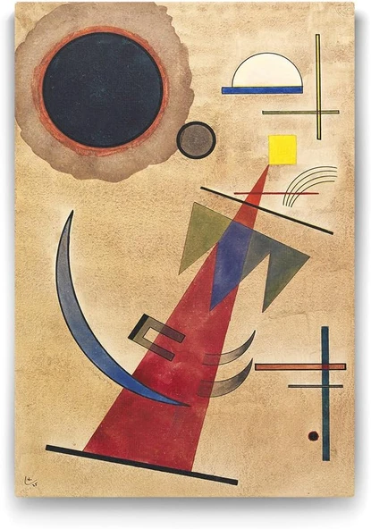 Wassily Kandinsky - Rot In Spitzform Tablosu - 80X125Cm ürün görseli 1