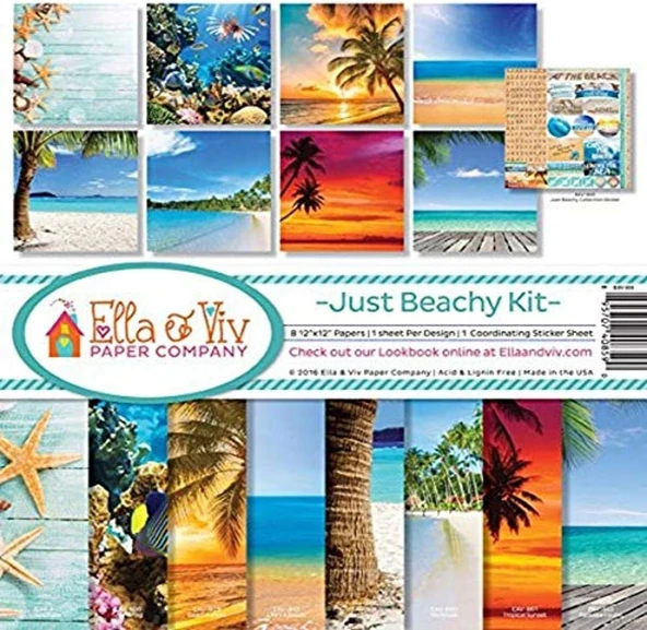 Ella & Viv By Reminisce Just Beachy Scrapbook Koleksiyon Kiti ürün görseli 1