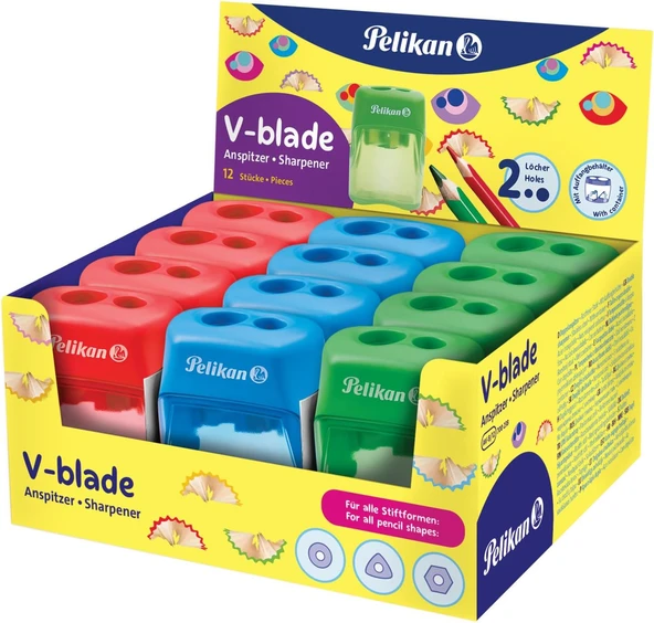 Pelikan V-Blade Çiftli Kapaklı Kalemtraş ürün görseli 1