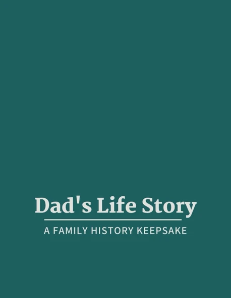 Dad'S Life Story: A Father'S Guided Keepsake Journal And Memory Book, Tell Me Your Story (A Series), Green ürün görseli 1