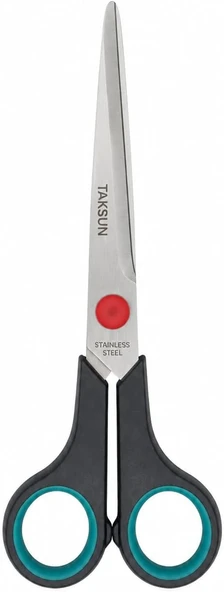 Paslanmaz Çelik Makas, Cm, C2007, Bıçaklı, Çok Amaçlı, Profesyonel, Ofis, Okul, Ev Makası, Ergonomik Saplı, 7" ürün görseli 1