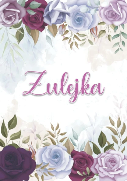 Zulejka: Taccuino A5 | Nome Personalizzato Zulejka | Regalo Di Compleanno Per Moglie Mamma Sorella Figlia ... | Design: Decorazione Floreale | 120 ... Formato A5 (14.8 X 21 Cm) (Italian Edition) ürün görseli 1