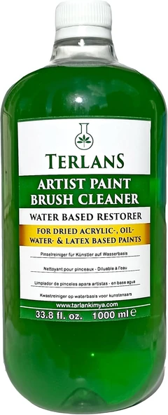 Terlans Sanatsal Boya Fırça Temizleyici 1000 Ml - Yağlı Akrilik Boya Temizleyici - Artist Brush Cleaner ürün görseli 1