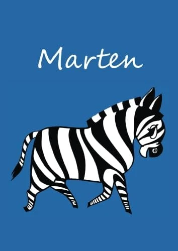Marten: Individualisiertes Malbuch / Notizbuch / Tagebuch - Zebra - A4 - Blanko ürün görseli 1