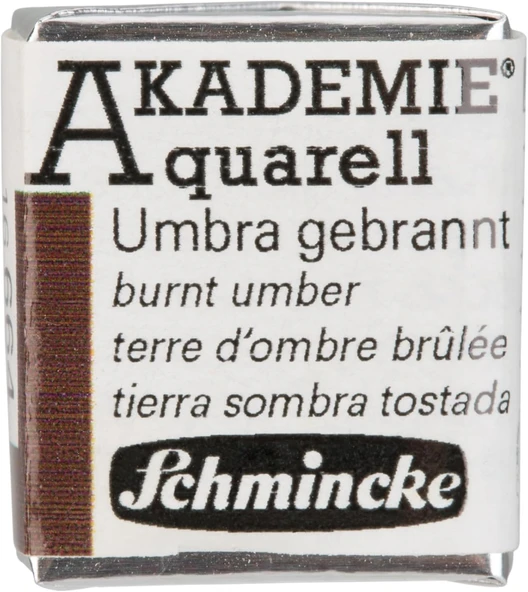 Schmincke Akademie Aquarell Yarım Sulu Boya 664 Burnt Umber ürün görseli 1