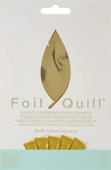 We R Memory Keepers 660667 Isı Etkinleştirilebilir Folyo, Stieglitz, Foil Quill Transfer Folyosu, 5 Folyo Sayfası 10,1 X 15,2 Cm, Kart Tasarımı Daha Fazlası İçin ürün görseli 1