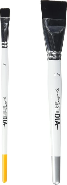 Dina Wakley Media Mda71136 Medya Fırçası, 2 Adet, 1,9 Cm, 3,8 Cm 1,5 Inç, Tek Boy ürün görseli 1