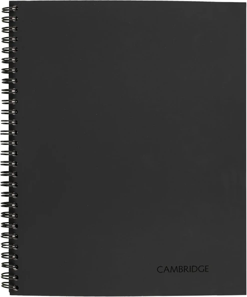 Cambridge 06132 Yandan Bağlı İş Defteri, Keten, Toplantı Notları, 11 X 8 1/4, 80 Yaprak, Siyah ürün görseli 1