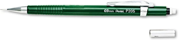 Pentel Teknik Çizim Yazı İçin Mekanik Kurşun Kalem, 0.5 Mm, Yeşil, Kutusunda ürün görseli 1