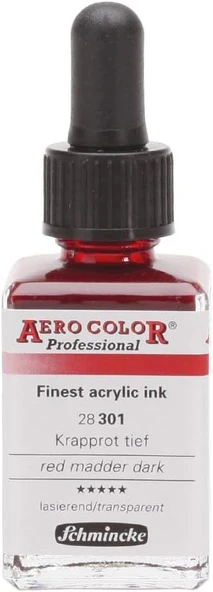 Schmincke Aero Color Professional Akrilik Airbrush Mürekkebi 28 Ml 301 Red Madder Dark ürün görseli 1