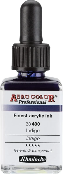 Schmincke Aero Color Professional Akrilik Airbrush Mürekkebi 28 Ml 400 Indigo ürün görseli 1