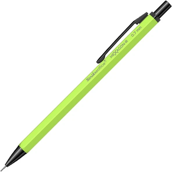 Scrikss Office Hexagonr Mekanik Kurşun Kalem Neon Sarı 0.7 Mm ürün görseli 1