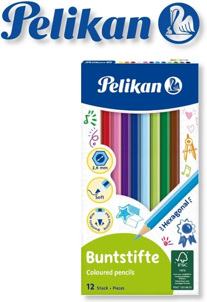 Pelikan 12Li Kuru Boya ürün görseli 1