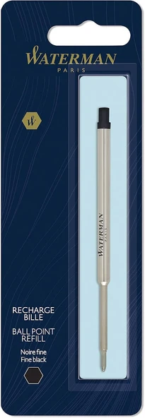 Waterman Tükenmez Kalem Refill, Tekli Blister, Fine (F) Uç, Siyah - 1964017 ürün görseli 1