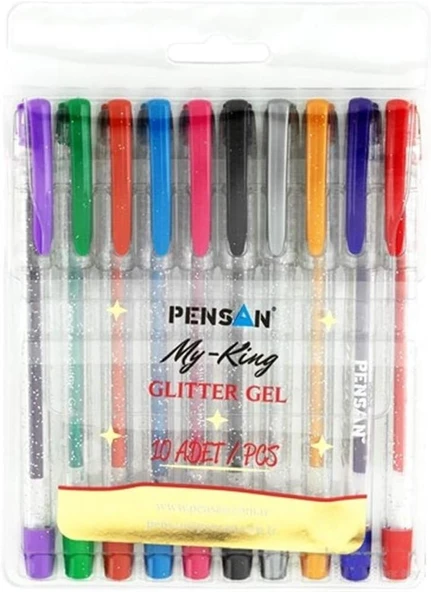 Pensan My-Kıng Simli Jel Kalem 10Lu Set - Pe02227Jk00S10 ürün görseli 1