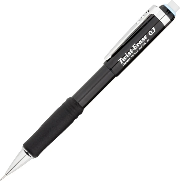 Pentel 0.7 Mm Metal Klipsli Büyük Boy Silgili Versatil Si̇yah ürün görseli 1