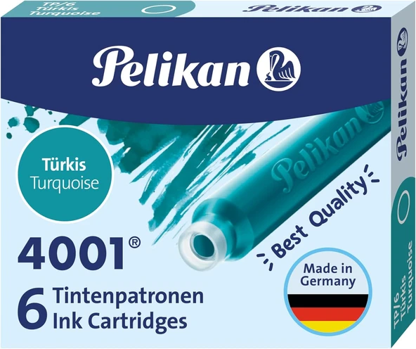 Pelikan Kartuş Tp6X Dolmakalem Kartuşu, Turkuaz ürün görseli 1