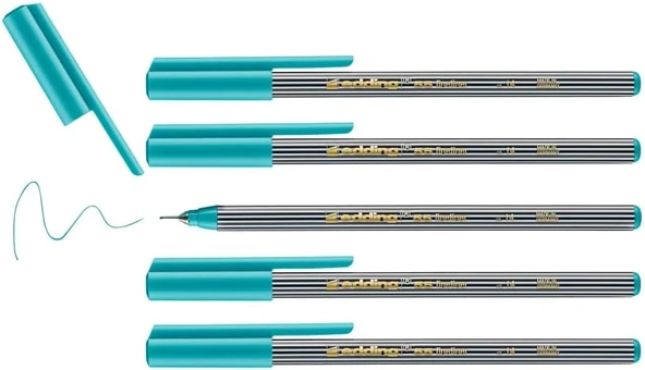 Edding 55 Fineliner - Turkuaz - 5 Kalem - 0,3 Mm Uç ürün görseli 1