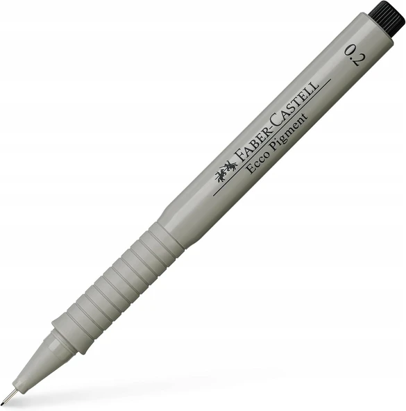 Faber-Castell Pigment Teknik Çizim Kalemi, 0.2 Mm Uç, Işık Su Geçirmez Mürekkep, Cetvel Şablon ürün görseli 1