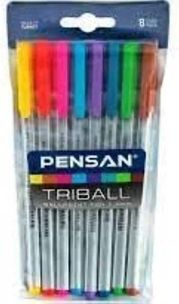 Pensan Tükenmez Triball Renkli 8Li ürün görseli 1