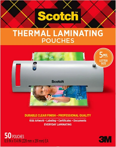 Scotch Thermo Torba 5 Mil, 8,9 X 11.4-Inç 50-Pack ürün görseli 1