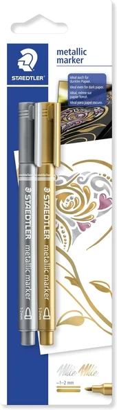 Staedtler 8323S Bk2 Metalik Markör 2'Li Set ürün görseli 1