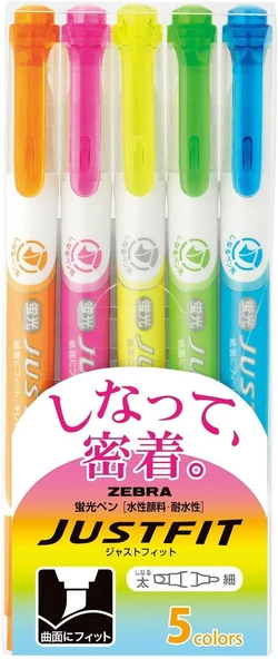 Zebra, Highlighter 5 Colors, Wkt17-5C, 5'Li, 5 Renk ürün görseli 1
