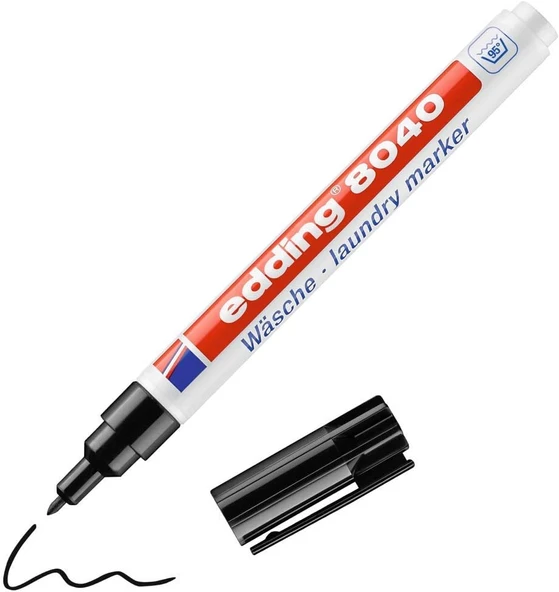 Edding 8040 Çamaşır Kalemi - Siyah - 1 Kalem - Yuvarlak Uç 1 Mm ürün görseli 1