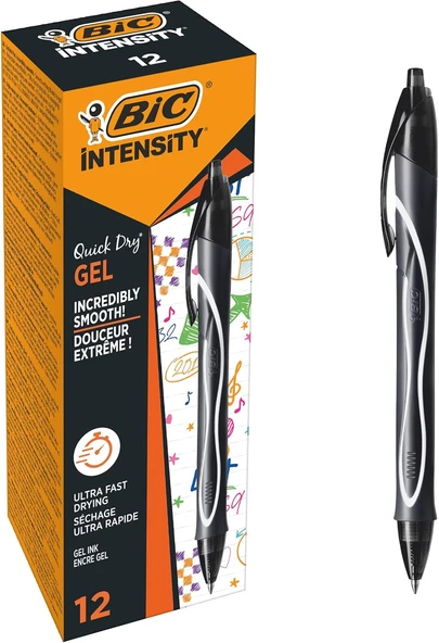 Gel-Ocity Quick Dry Hizli Kuruyan Jel Kalem 12'Li Kutu Siyah, 0.7 Mm Orta Kalınlıkta Uç, Hızlıca Kuruyan Jel Mürekkep ürün görseli 1
