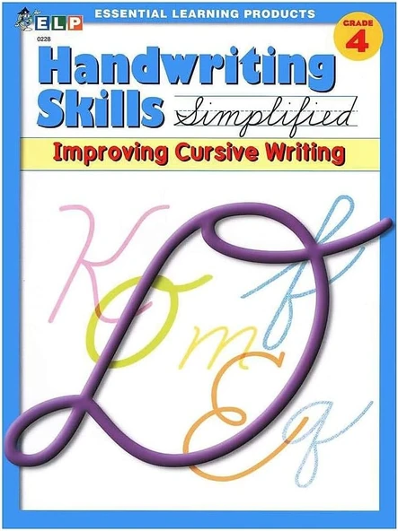 Handwriting Skills Simplified: Improving Cursive Writing, Grade 4 ürün görseli 1
