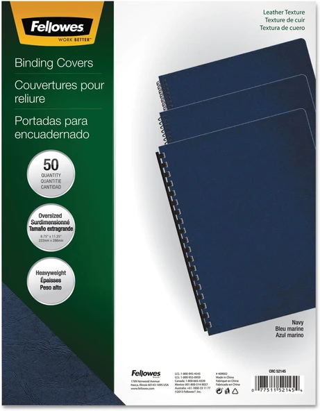 Fellowes Executive Baglanti Sunum, Büyük, Navy, 50 Paket (52145) ürün görseli 1