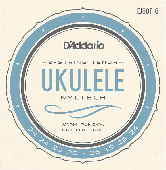 D'Addario Ej88T-8 8 Telli Tenor Ukulele Için Naylon Tel ürün görseli 1