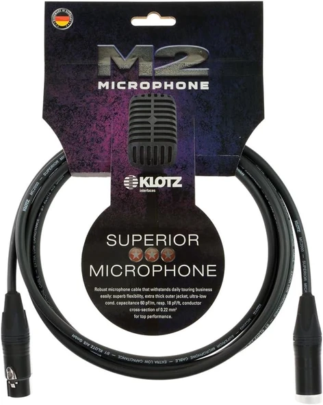 Klotz M2 Mc2000 Mikrofon Kablosu Siyah 5M Xlr Neutrik Uçlu ürün görseli 1