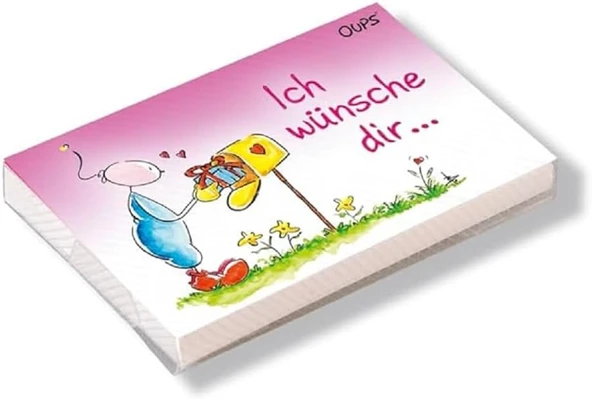 Oups Kärtchenbox: „Ich Wünsche Dir ...“: 24 Kärtchen Mit "Ich Wünsche Dir"-Sprüchen Und Herzerfrischenden Illustrationen ürün görseli 1