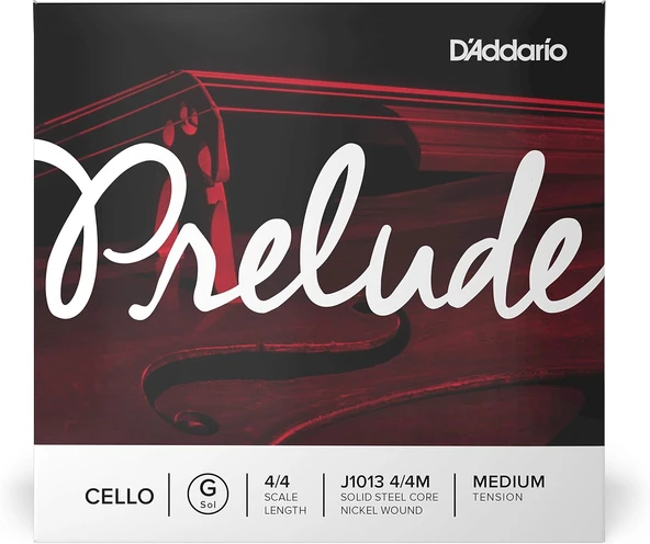 Daddario J1013 4/4M Cello Tek Tel, Prelude, G-Sol, 4/4 Scale, Medium T ürün görseli 1