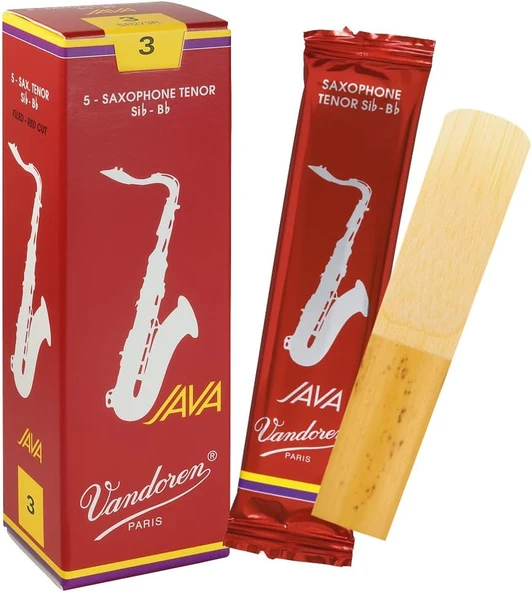 Vandoren Java Kirmizi Tenor Saksafon Kamışlar - 5 Kutu - Mukavemet 3 ürün görseli 1