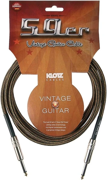 Klotz 59Er Siyah-Kahve Örgülü Gitar Kablo ürün görseli 1