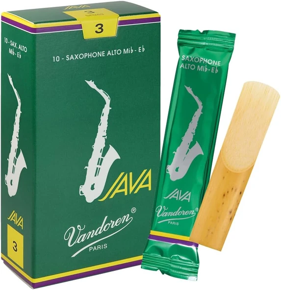 Vandoren Sr263 Alto Sax Java Reeds Strength 3; 10'Lu Kutu ürün görseli 1