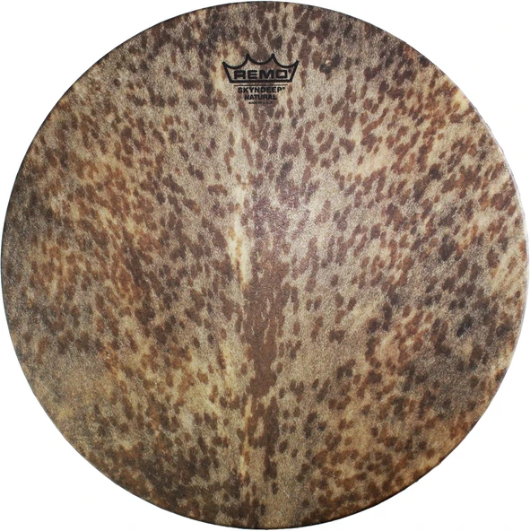 Remo Mo-2514-Sn-0014 Djembe Derisi M2 Type Skyndeep Goat Stripe Brown Desenli 14Inc 2.5Inc Collar ürün görseli 1
