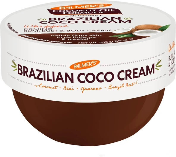 Palmer'S Hindistan Cevizi Yağı Formülü Brezilya Koko Kremi, E Vitamini İçeren, 8.8 Fl Oz, Çırpılmış Serseri, Göğüs Vücut Kremi, Cilt Sıkılaştırıcı Sıkılaştırıcıya Olur ürün görseli 1