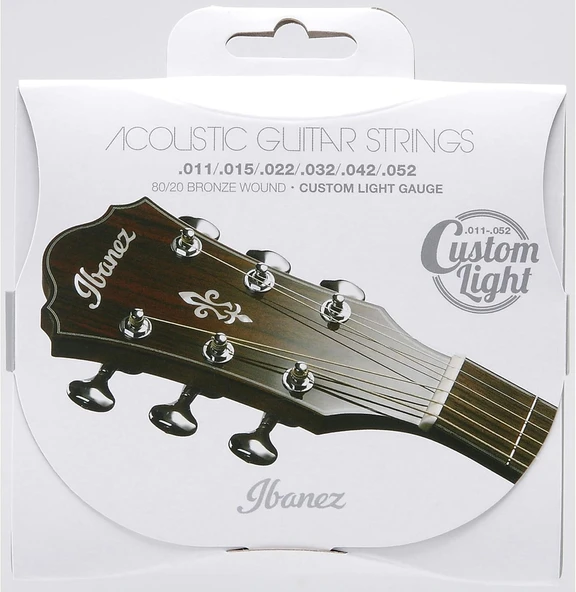 Ibanez Bronz Yara 80/20 Akustik Gitar Telleri - Özel Işık Koruması ürün görseli 1