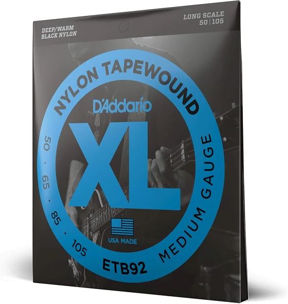 D'Addario Etb92 Saitensatz Tapewound Bass Medium 50-105 Long Scale ürün görseli 1