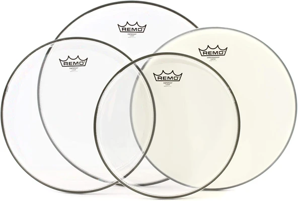 Remo Pp-0250-Be- Propack 12Inc13Inc16Inc Clear Şeffaf 14Inc Ba Coated Kumlu Deri Seti ürün görseli 1