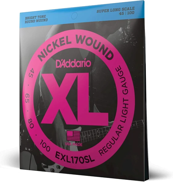 D'Addario Exl170Sl Bas Gitar Tel Seti , Xl, 45-100, Long Scale, ürün görseli 1