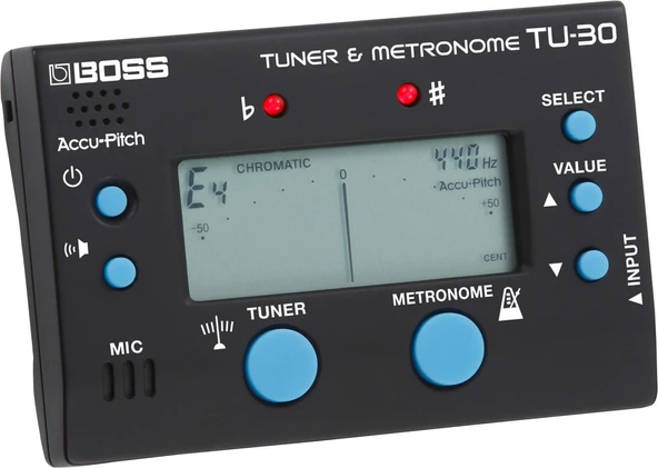Tu-30 – Tuner & Metronom, Siyah – Öğrenmek, Alıştırmak Oynamak Için Mükemmel Bir Yol Arkadaşı ürün görseli 1