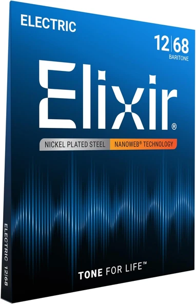 Elixir 012-068 Baritone Nanoweb Elektro Gitar Teli (12302) ürün görseli 1