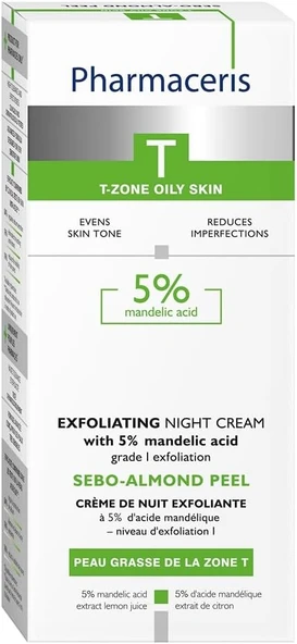 Pharmaceris T-Sebo-Badem - Peel Exfoliating Night Cream Gece Kremi%5 (50 Ml) ürün görseli 1