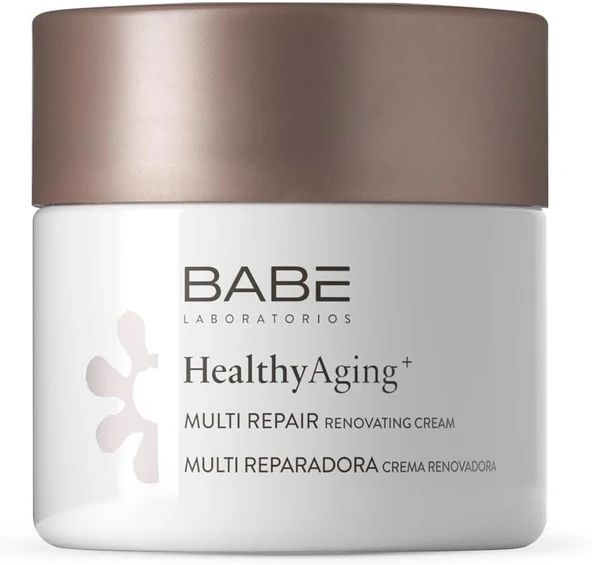 Laboratorios Babé - Multi Reparadora | Healthyaging+ | Crema Facial Hidratante De Noche Renovadora 50 Ml | Nutritiva | Regeneradora | Aspecto Joven | Colágeno | Piel Sensible | Antiarrugas ürün görseli 1