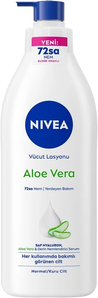 Vücut Losyonu Aloe Vera 400 Ml, Normal Kuru Ciltler Için,72 Saat Nemlendirici,Hyaluron,Aloe Vera,Yenileyici Bakım ürün görseli 1